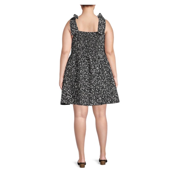 Terra & Sky Women's Plus Size Button Front Tie Shoulder Dress-OX NWOT - Picture 3 of 6